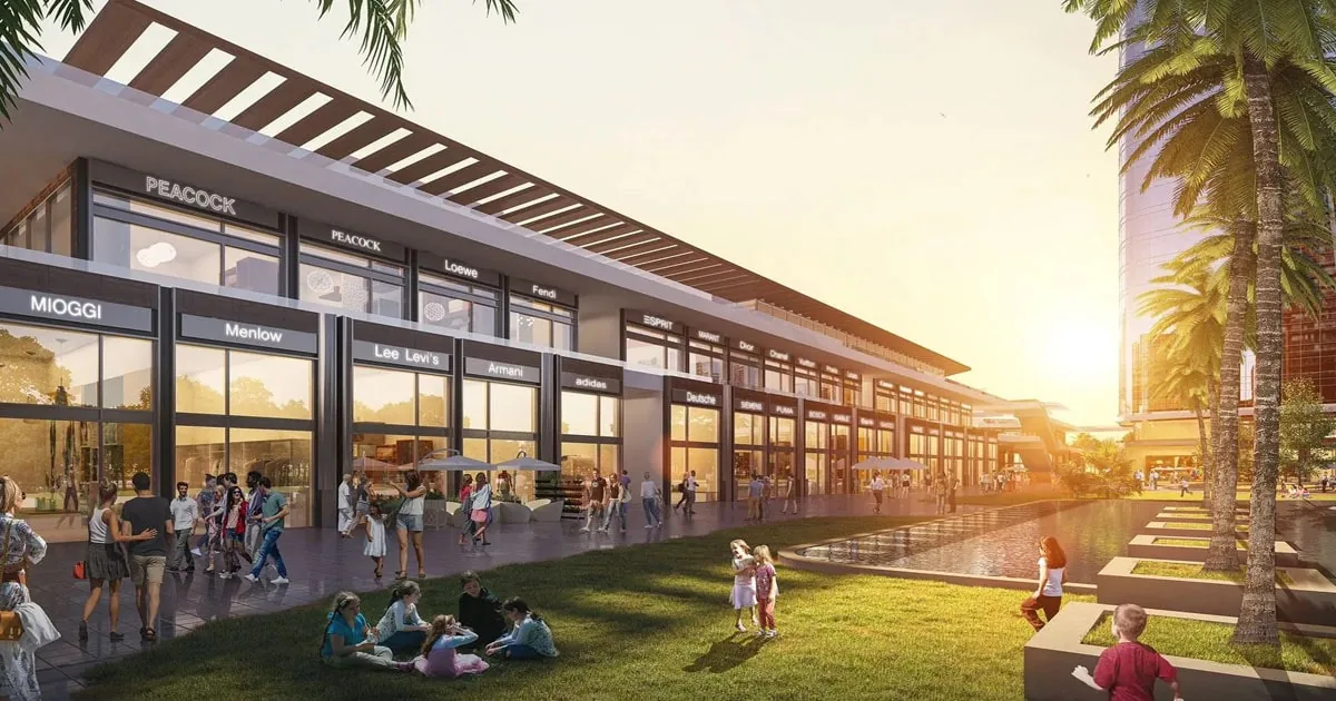 Architectural impression of the retail promenade