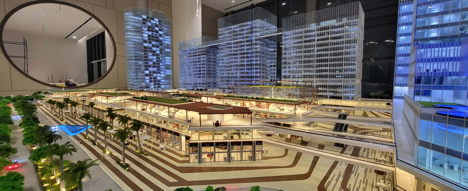 Scale-model photograph of the Golden Grande campus
